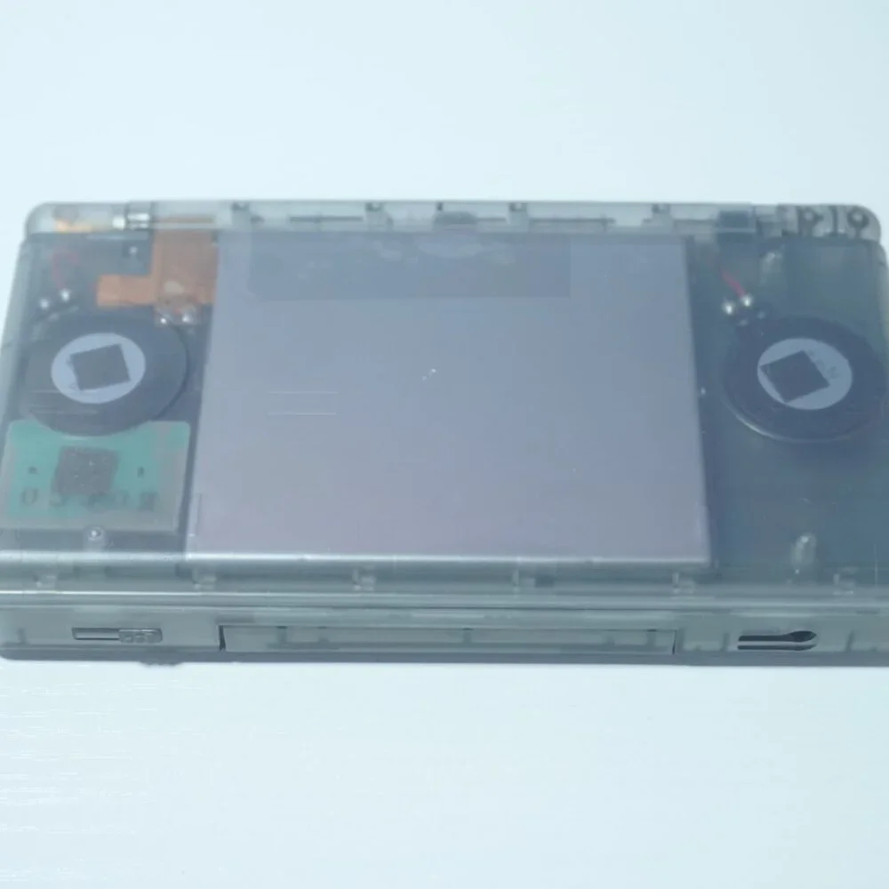 Nintendo DS Lite Transparent Clear Smokey Black Handheld System with Charger